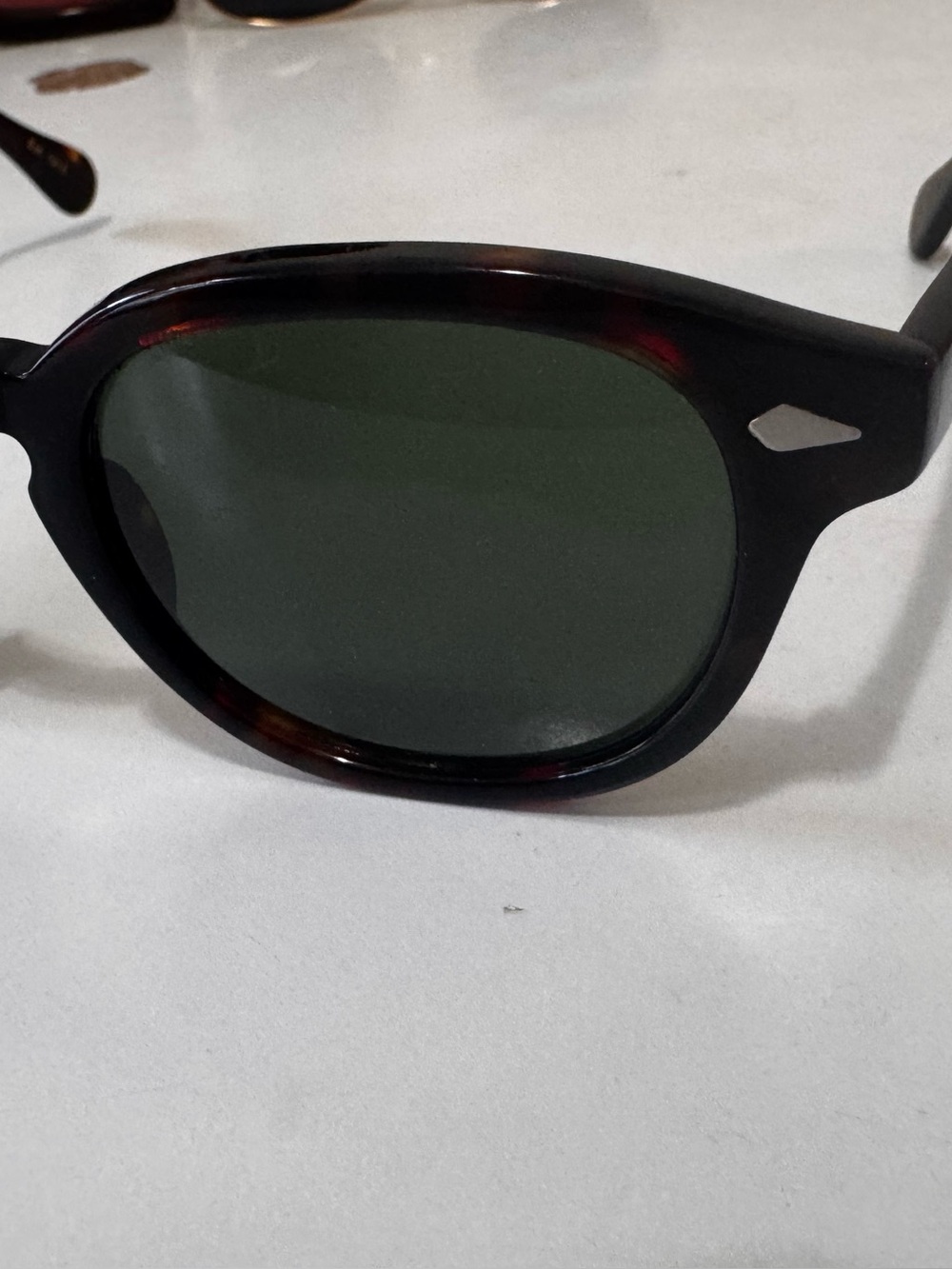 Men's Tortoiseshell Sunglasses with Green Lenses